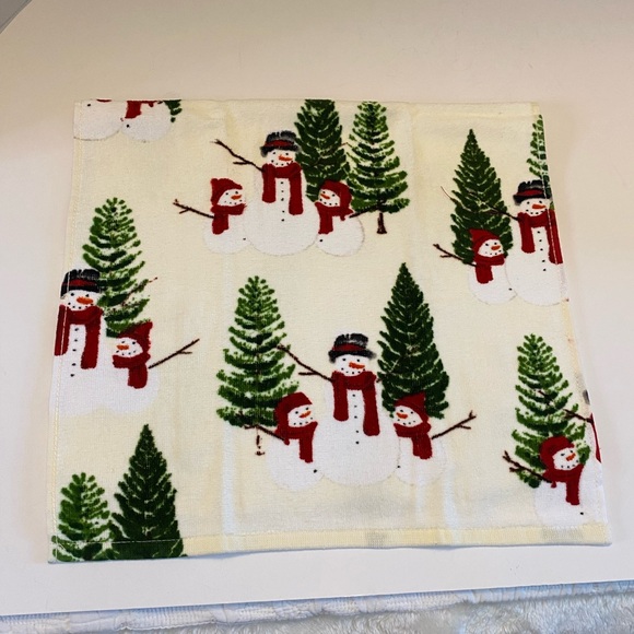 Saint Nicholas Square, Yuletide  snowman kitchen towel, 2Pac, cotton, NWOT - Picture 8 of 10